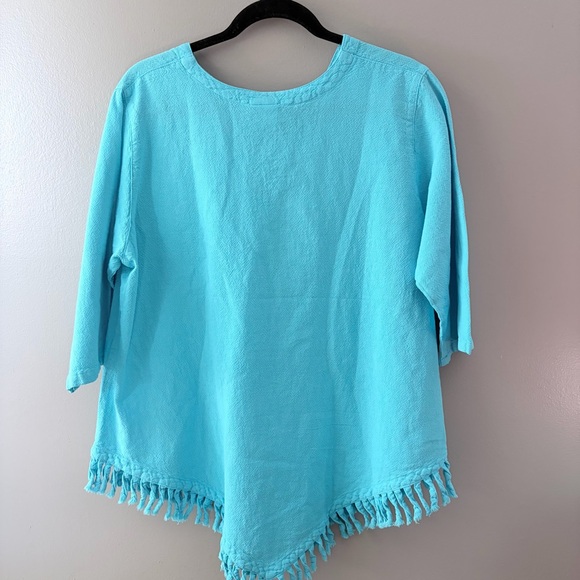 NWT Sea Breeze CA Sedona Fringe Cotton Top Small - Picture 4 of 7